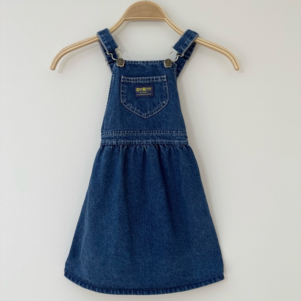 Vintage OshKosh B'gosh Blue Denim Jumper Dress Made in USA, Size 6, EUC - Picture 4 of 10